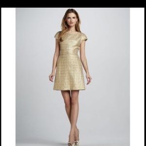 Alice and Olivia Gold Party Dress